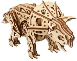 Mechaninis modelis Ugears Triceratops 3d medinis konstruktorius