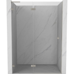 Du&scaron;o durys Mexen Lunar L, kairė, 140 cm, transparent/brushed nickel