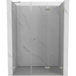 Du&scaron;o durys Mexen Lunar-F, sulankstomos, de&scaron;inė, 115 cm, transparent/brushed nickel