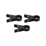 Tvirtinimo klipsai augalams 20 mm Bradas, Black, 10 vnt.