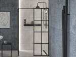 Walk-In du&scaron;o kabina Besco Excea Black, 120 x 90 x 190 cm