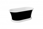 Vonia Besco Ziva Black&White Matt, 160 x 75 cm, su klik-klak white valomu i&scaron; vir&scaron;aus
