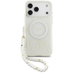GUESS IML FLOWERS ELECTRO PEARL STRAP MAGSAFE DĖKLAS, SKIRTAS IPHONE 17 PRO MAX