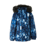 Huppa Berniukų žieminė striukė ANTE, navy pattern