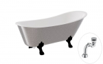 Vonia Besco Olaya Glam 160, Silver+Black, su sifonu Klik-klak Chrome