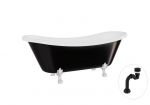 Vonia Besco Amelia B&W 190, Black/White+Chrome, su sifonu Klik-klak Black