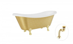 Vonia Besco Amelia Glam 190, Gold+Gold, su sifonu Klik-klak Gold