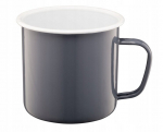 Emaliuotas puodelis Roberto 12cm, 1.2l, pilkas