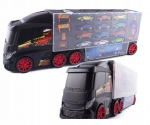 Lena žaislinis sunkvežimis-transporteris su 12 automobiliukų ir aksesuarais