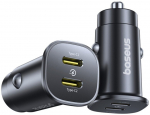 Baseus Gotrip automobilinė įkroviklio C+c 30w, 2x Usb-c Pd