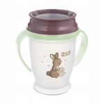 Puodelis su rankenomis Lovi 360 Night&Day Rabbit, 9 mėn+, 250 ml
