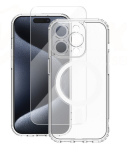 Vmax rinkinys: Mag dėklas + 2.5d stiklas Iphone 15 Plus