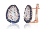Auksiniai auskarai su briliantais Diamond Sky "Charlotte II"