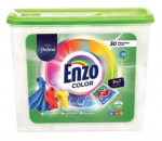 Skalbimo kapsulės Deluxe Enzo 3in1 Color, 30vnt.