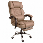 Biuro kėdė su pakoju ir masažine pagalve &mdash; kavos spalvos