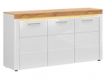Komoda Black Red White Horton, balta