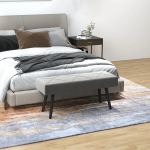 Mink&scaron;tas suolas Homcom 100x36x45cm., pilkos/juodos spalvos