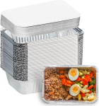 Vienkartinės BBQ folijos formos, 21&times;15 cm, kepimui ir laikymui, 50 vnt