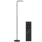 LED stovas su magnetiniu nuotolinio valdymo pultu, lanksčiai reguliuojamas, pasukamas, metalinis, juodas