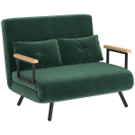 Miegamasis sofos 2-vietė sofa Velvet sofa, miegamoji funkcija, įskaitant 2 pagalvės, velvet i&scaron;vaizda, natūralus + žalias