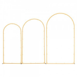 Stovas Arkinė foninė stovo komplektas, 220x120 cm, 200x100 cm, 180x80 cm, auksinė, metalas