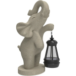Dekoratyvinė Sodo Figūrėlė Su Žibintu Dramblys Mikilov Pilka 26 X 13 Cm