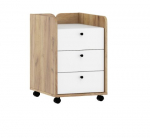 Komoda Meblocross Dolce DOL-08, balta/ruda