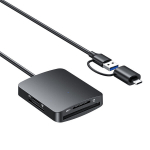 Kortelių skaitytuvas, USB-C į SD / CF / MS, 4-in-1