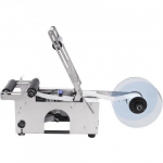 Etikečių klijavimo ma&scaron;ina, pusiau automatinis elektrinis apvalių butelių etikečių aplikatorius, 875x262x585 mm, sidabrinė, nerūdijantis plienas