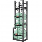 &Scaron;aldymo dujų balionų laikymo stovas 1x22,7 kg + 2x13,6 kg + 3 mažesniems balionams
