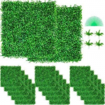 48 VNT Dirbtinės Augalų Sienos Plok&scaron;tės | 25 x 25 cm Kiekviena, UV Apsauga, Iki 3 m&sup2;