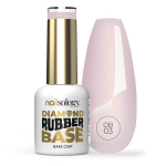 Hibridinis nagų pagrindas Clavier Nailsology Diamond Rubber Base DB03 Rosy Girl 8 ml rožinis
