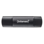 Atminties kortelė Intenso USB atmintinė 3544492 256 GB, USB 3.2 Gen 1, skaitymo greitis 70 MB/s, USB Type-A ir Type-C, juoda