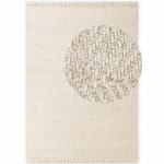 Elle Decoration Majoli natūraliai baltas vilnonis kilimas 80x150