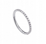Titano Clicker auskaras Helix Rook 1,2/6 mm su cirkoniu