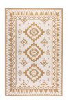 Elle Decoration dvipusis kilimas &bdquo;Gemini&ldquo; vidaus ir lauko erdvėms, dinami&scaron;kos ochros spalvos, 120x170
