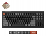 Belaidė žaidimų klaviatūra Keychron V3 Ultra Wireless V3U-D1 Silk POM Red, Anglų (US), juoda sp.