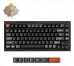 Belaidė žaidimų klaviatūra Keychron V1 Ultra Wireless V1U-D4 Silk POM Banana, Anglų (US), juoda sp.