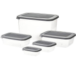 Maisto saugojimo indų rinkinys Excellent Houseware, 13 vnt., 1x6000 ml, 2x2000 ml, 2x1200 ml, 4x600 ml, 4x300 ml
