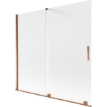 Vonios sienelė Mexen Velar, 170 x 150 cm, Rose gold/matinis stiklas