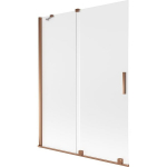 Vonios sienelė Mexen Velar, 130 x 150 cm, Rose gold/matinis stiklas