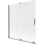 Vonios sienelė Mexen Velar, 150 x 150 cm, Gun metal/matinis stiklas