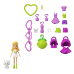 Raktų pakabuko žaidimų rinkinys Polly Pocket JKR46 vidutinio dydžio pakabukas vaisių tematikos apranga