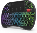 Mini belaidė klaviatūra su sensorine pelę, įkraunama