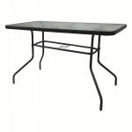 Lauko stalas Bergama Trio, 120x70x70 cm, juodas