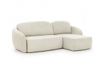 Sofa &bdquo;Bogart&ldquo; 3-vietė moderni smėlio spalvos apmu&scaron;alais su kojelėmis