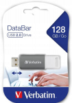 USB laikmena Verbatim V-databar Usb 2.0 atmintinė, 128 Gb, pilka
