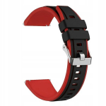&bdquo;BestAccessories&ldquo; 22 mm silikoninis laikrodžio dirželis, juodas ir raudonas