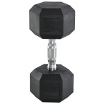 Hexagon guminiai hanteliai 17,5 kg, ketaus, juodi