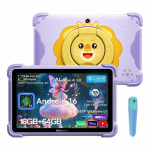 Plan&scaron;etinis kompiuteris Blackview LINK 1 Kids - 16 GB RAM - 64 GB ROM - 8,68'' - Android 16 - Vanemliku kontrolli rakendus - Silmade eest hoolitsemise režiim - Puutepliiatsiga - Kaitse&uuml;mbris - Violetinė